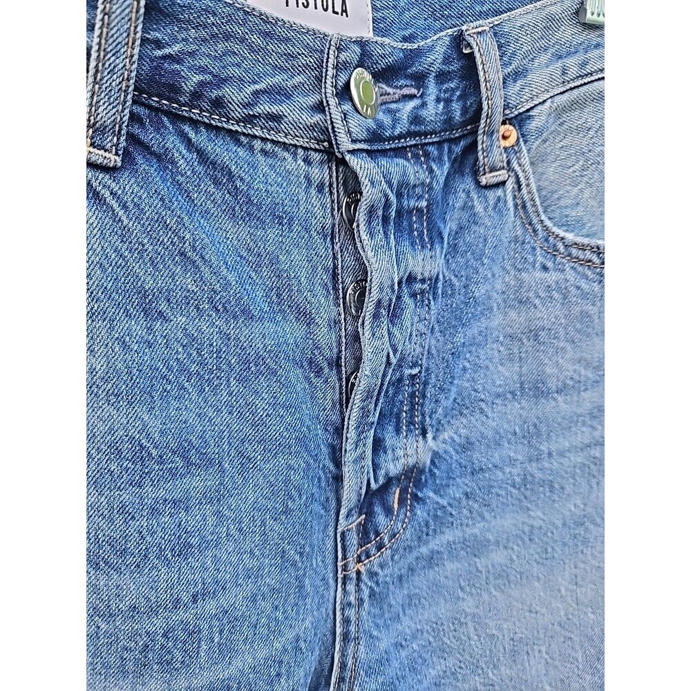 Pistola Denim Women’s Size 27 Distressed Straight Leg Jeans Blue Wash - Picture 3 of 12